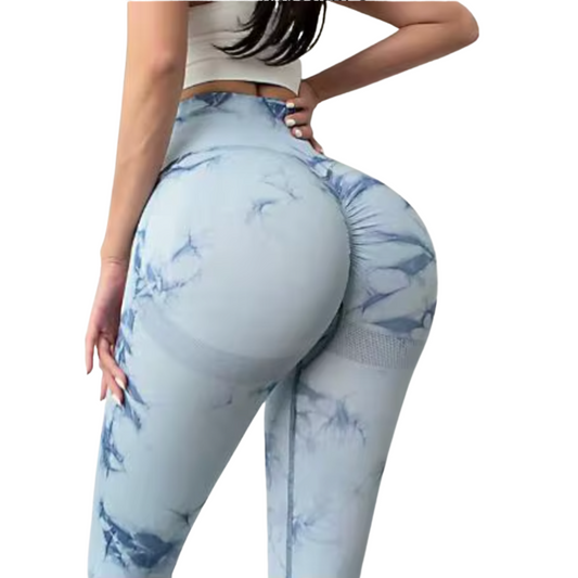 L6 Range wear Tie-Dye Seamless Leggings – High-Waisted, Full-Length, Studio & Street Ready
